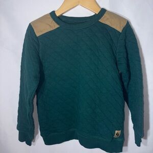 Carter's Kids Boys 5T Forest Green Quilted Sweater, Toddler Fall Style,